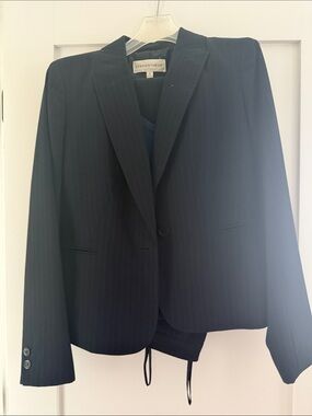 Jones New York Blue Pinstripe Blazer
